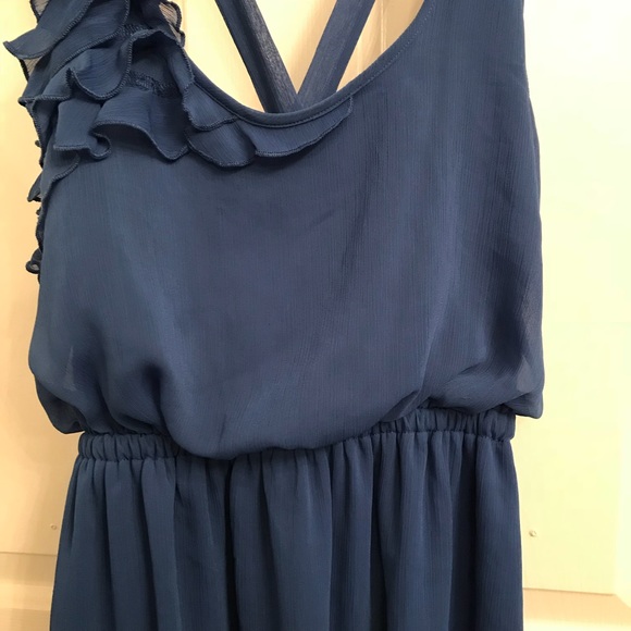 Royal Blue Criss Cross Back Dress, Size M - Picture 3 of 8